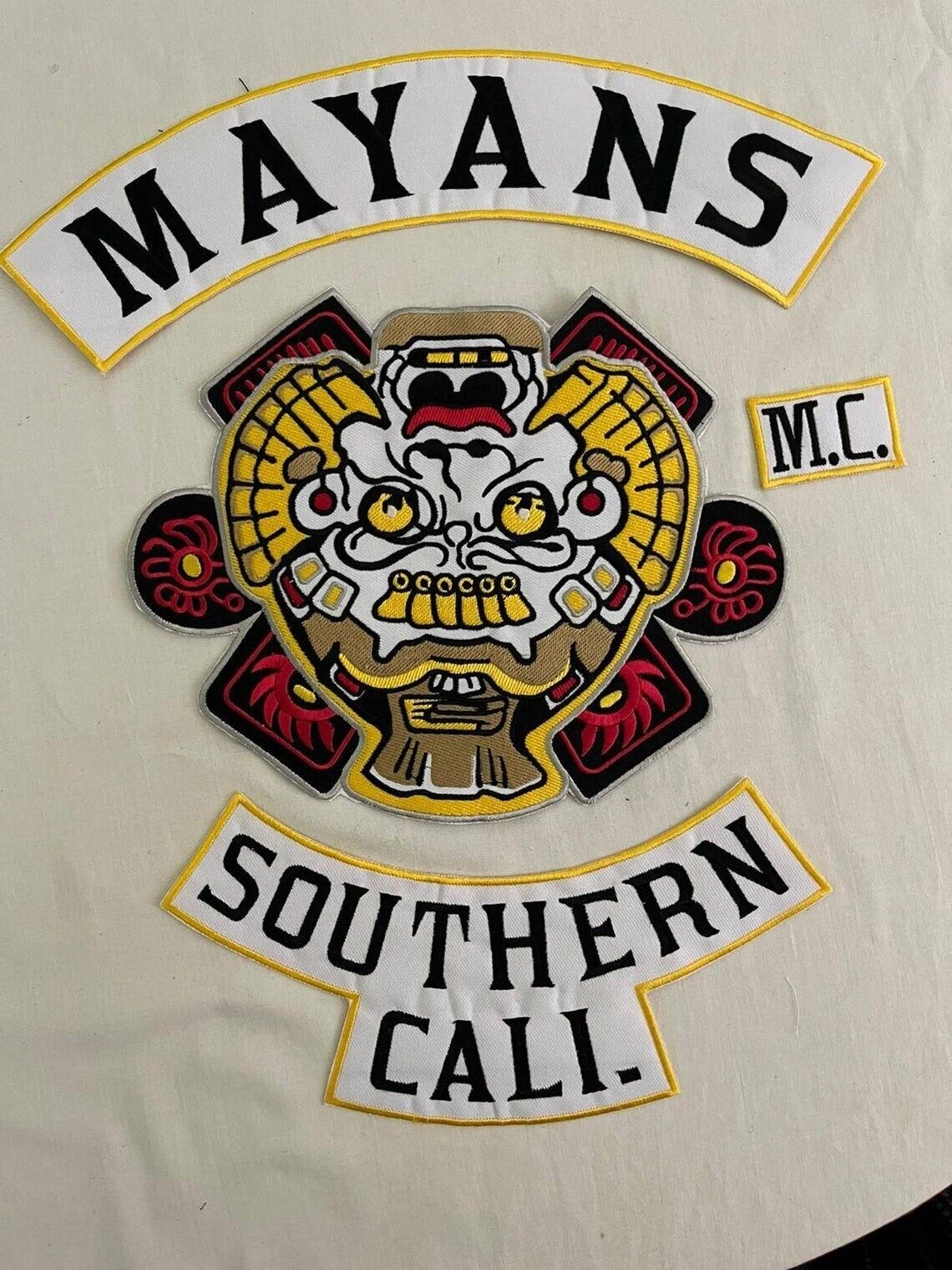 Mayans Southern Cali mc iron on embroidered set Large size