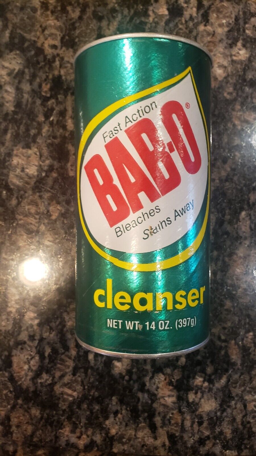 Vintage BAB-O Cleanser Bleached Stains Dated 3-9-95.