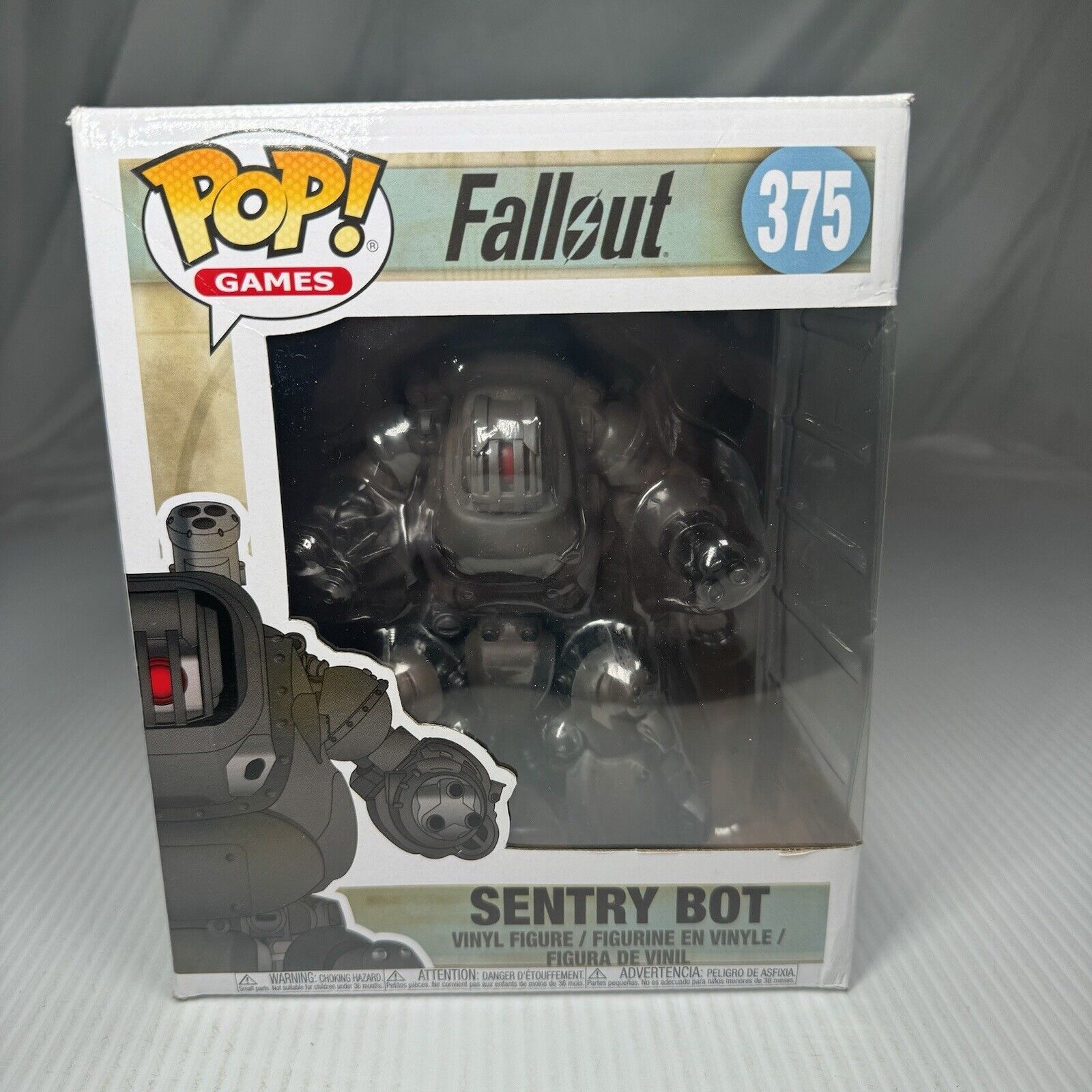 Funko Pop; Games, Fallout, Sentry Bot, 6 inch, #375 Minor Box Damage