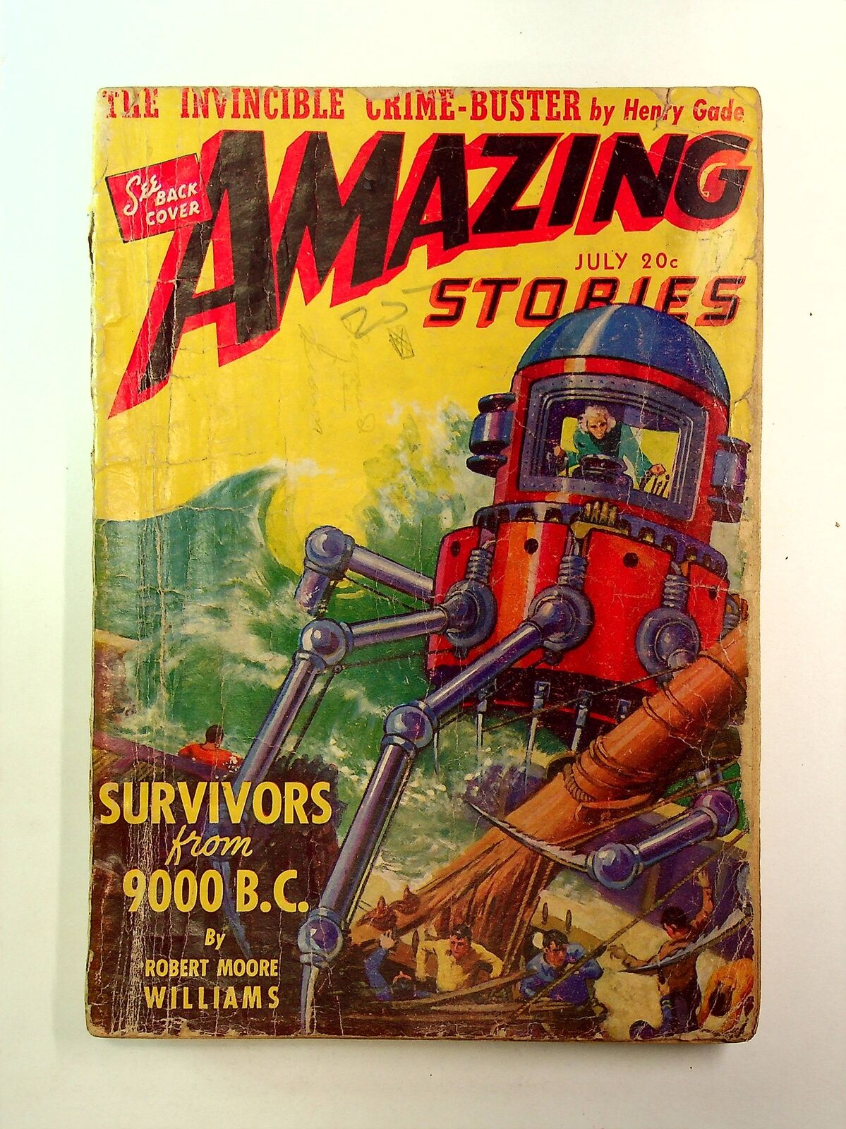 Amazing Stories Pulp Jul 1941 Vol. 15 #7 GD