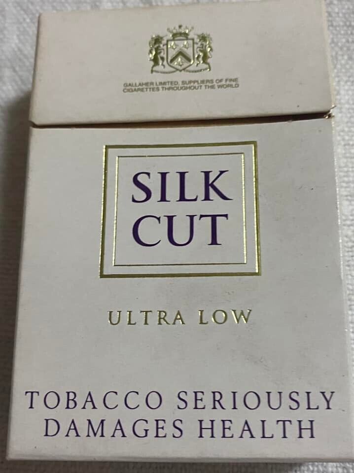 Vintage Silk Cut Ultra Low Filter Cigarette Cigarettes Cigarette Paper Box Empty