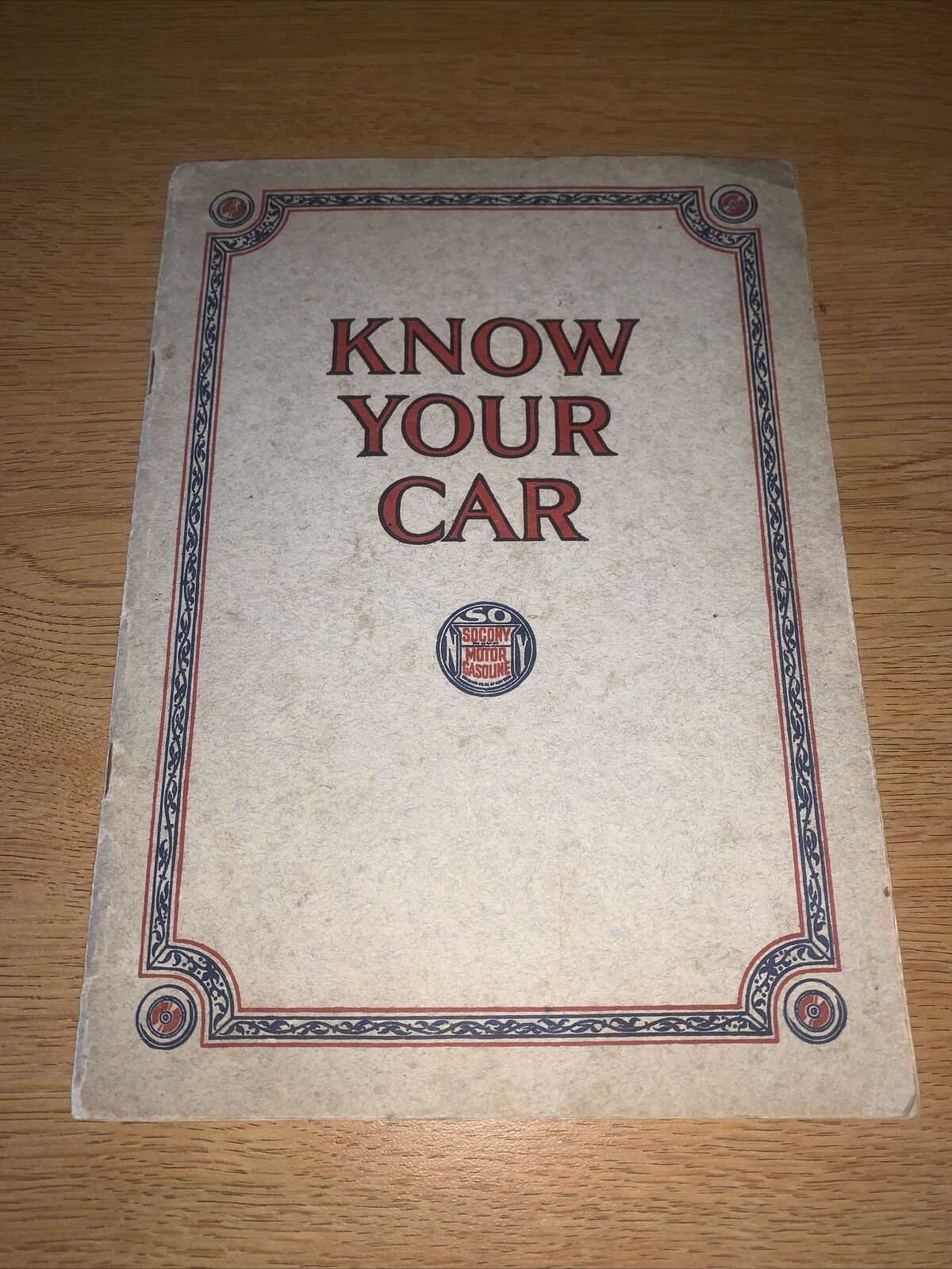 Socony Standard Oil Company Antique 1927 Know Your Car -booklet- Fragile