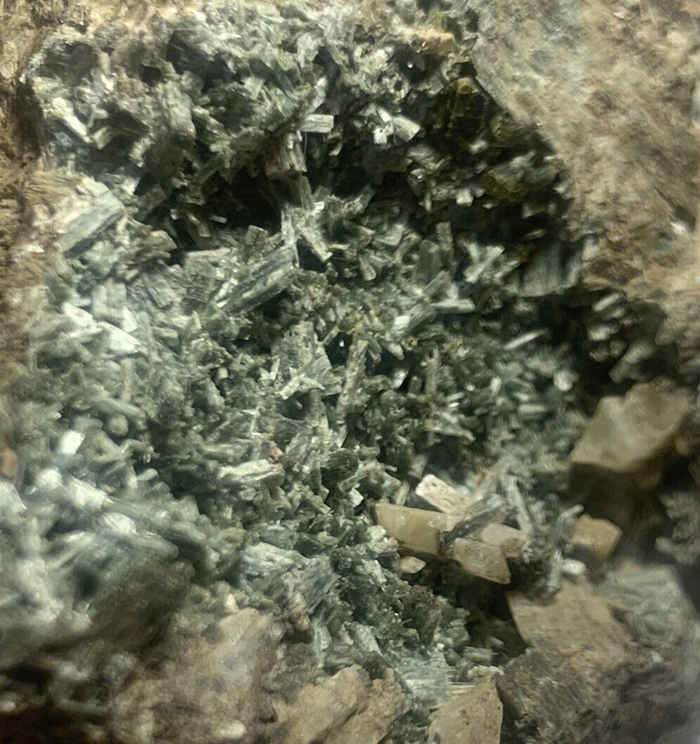 Uralite With Calcite Turret Salida Colorado Cab size Very Nice