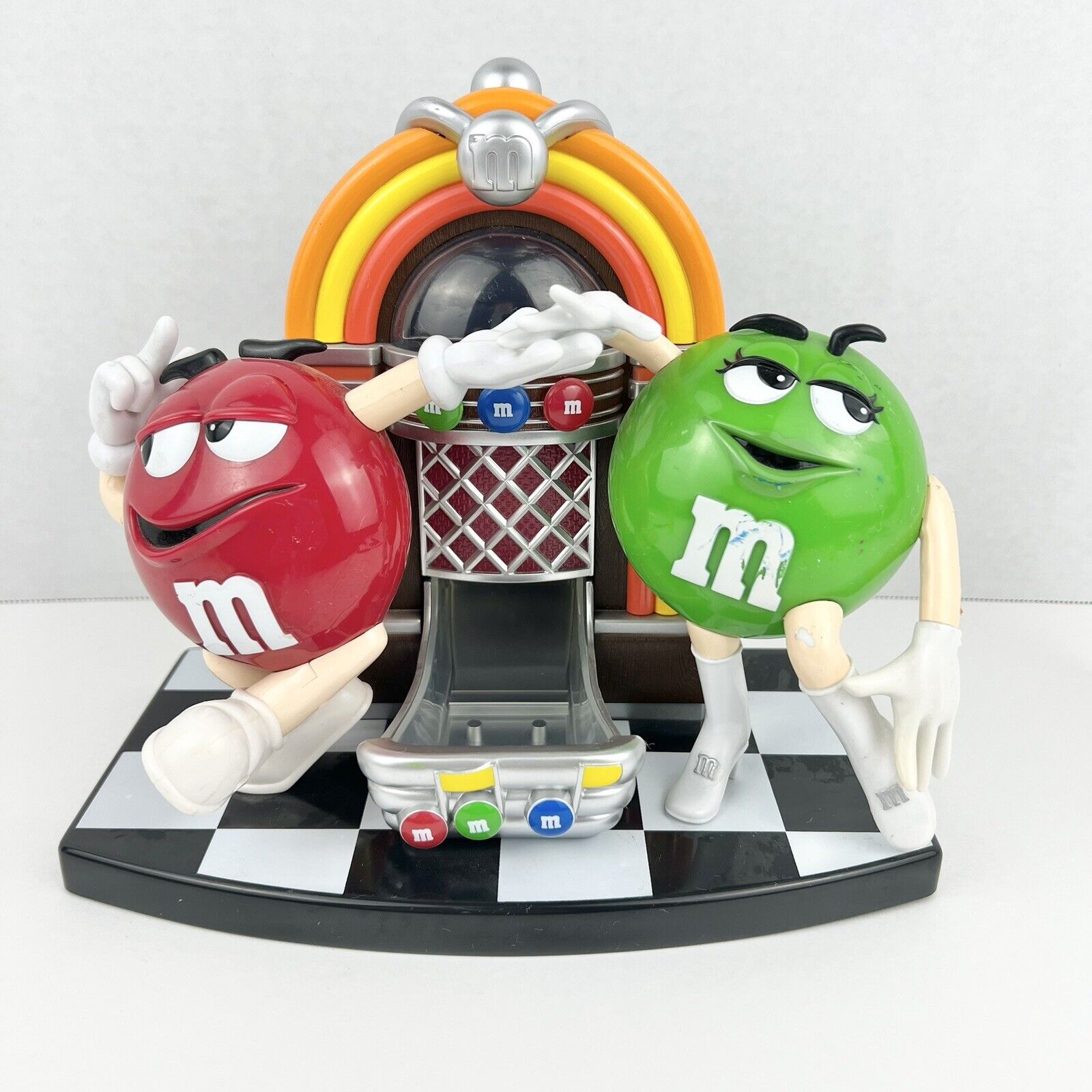 M&M’s Rock’n Roll Cafe Jukebox Candy Dispenser Red Green Limited Edition