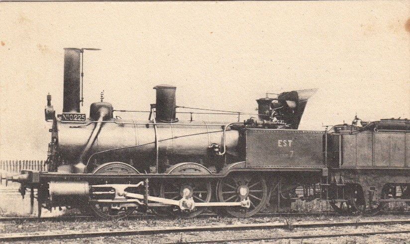 Postcard Railroad Train Locomotives De L'Est Serie 7