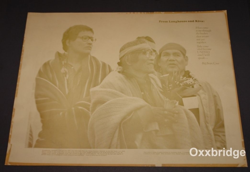 DAVID MONOGYE HOPI TRIBE Native American ORIGINAL POSTER 1972 AKWESASNE NOTES