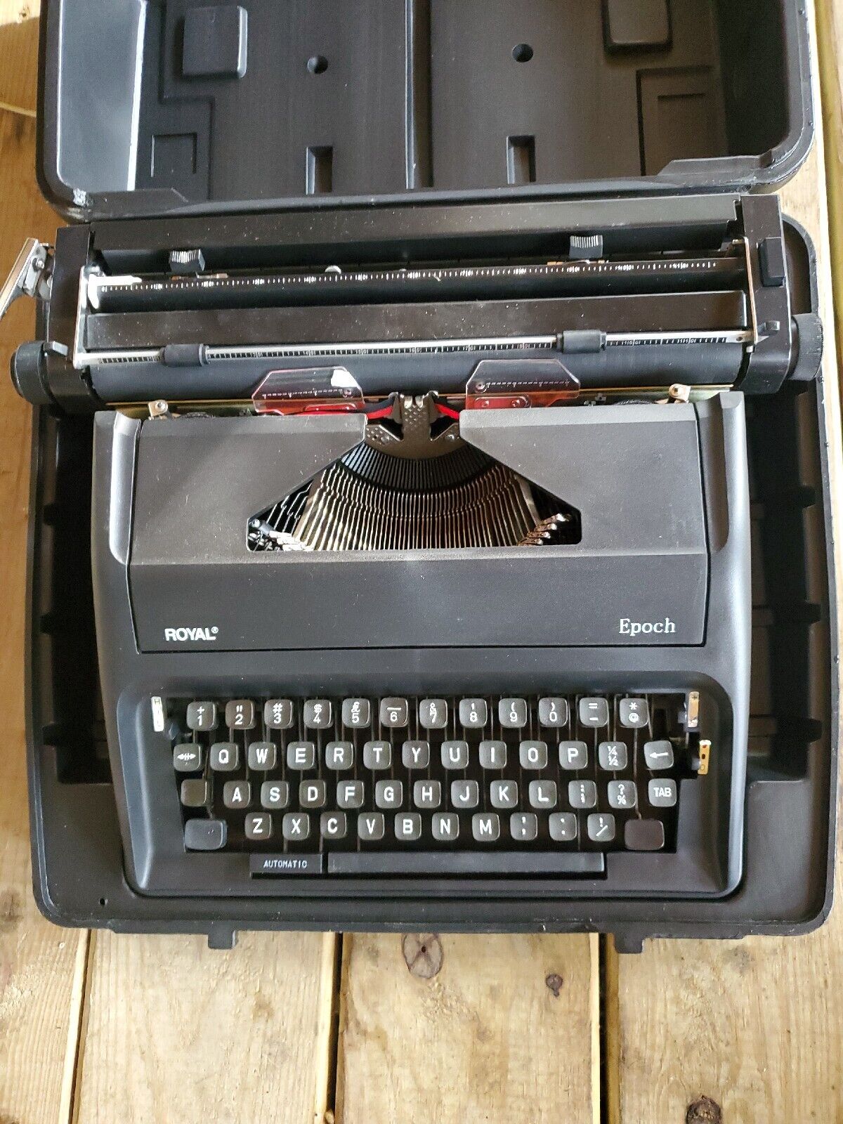 Royal Epoch Manual Portable Typewriter with Case 
