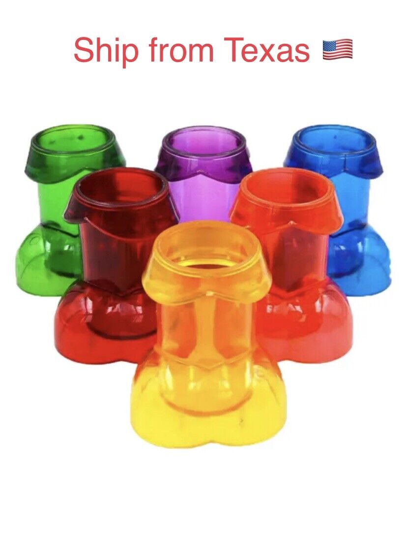 36 Penis Shaped Shot Glass Cup Bachelorette  Party Drinking Night - 6 X 6 Pk