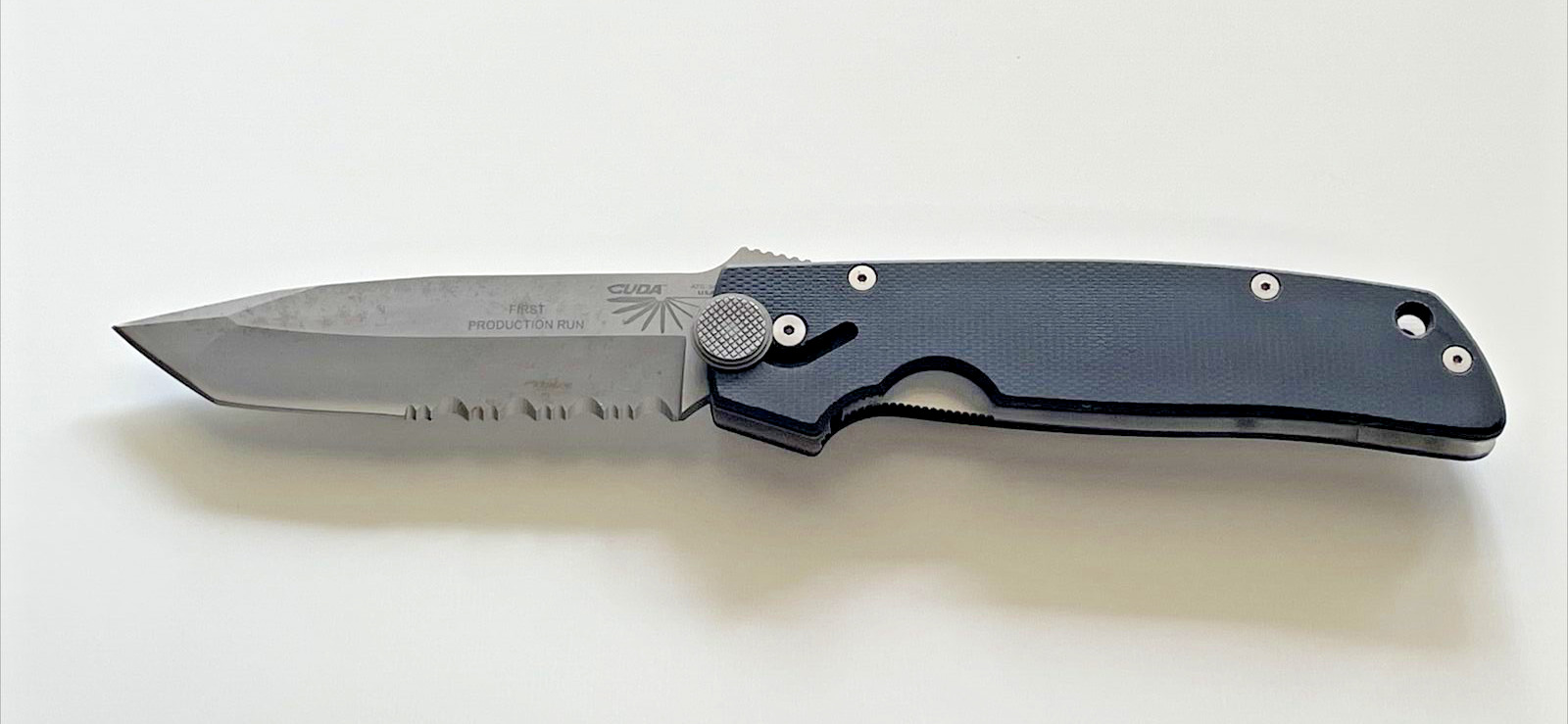 Camillus CUDA2S Quick-Action Tanto Knife First Production Run ATS-34 USA 2002