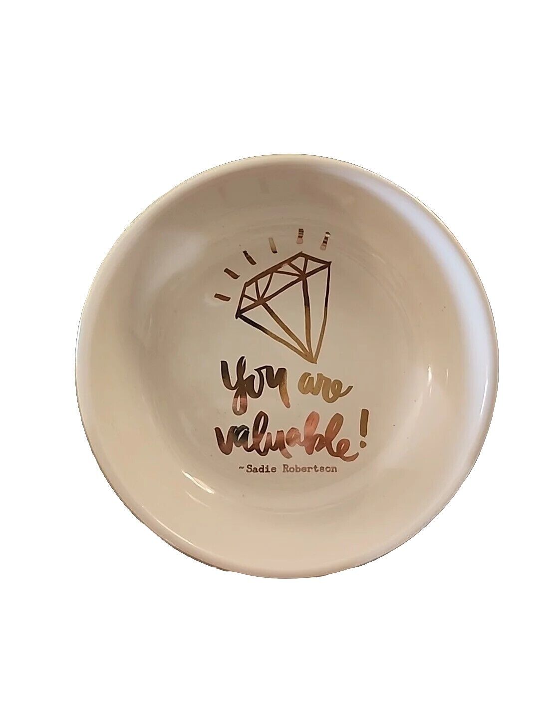 Dayspring Trinket Jewelry Dish, You Are Valuable, Sadie Robertson, Ring 4.5\