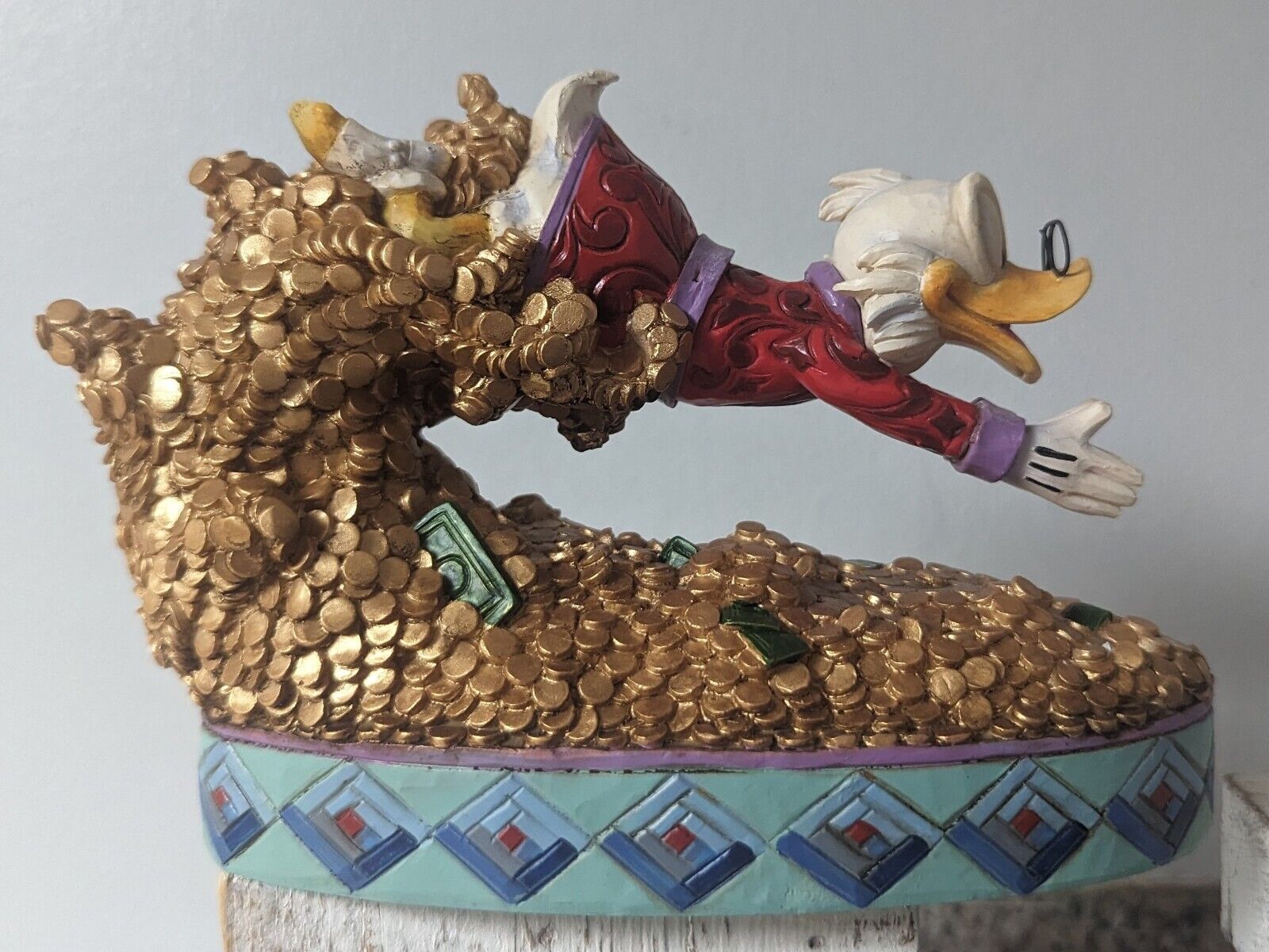 Disney Showcase Collection Scrooge Mcduck Treasure Diving Figurine_NO BOX