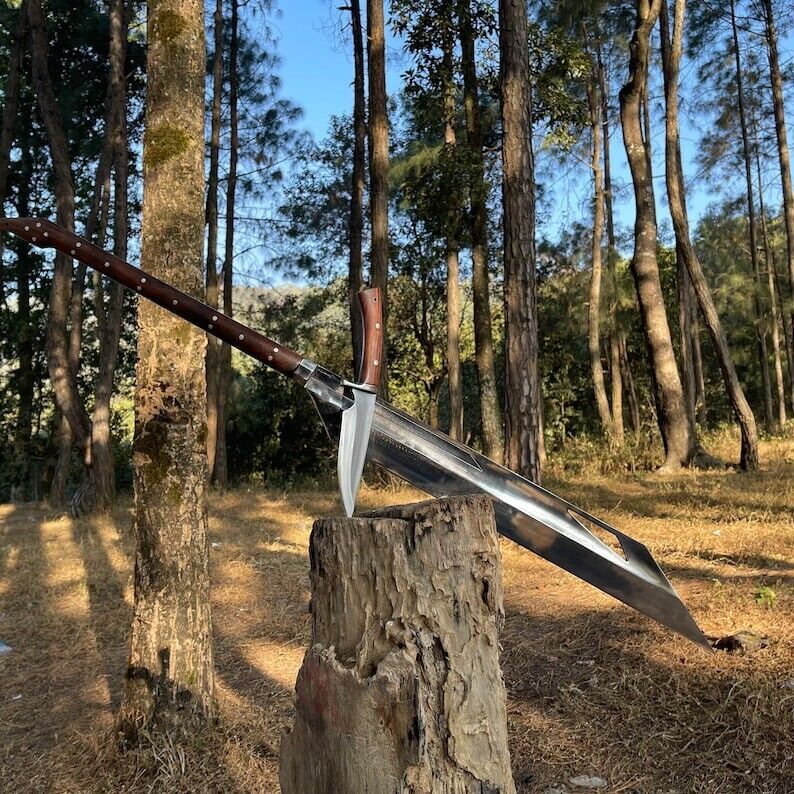 Custom Handmade Carbon Steel Blade Long Machete Sword | Hunting Sword Camping