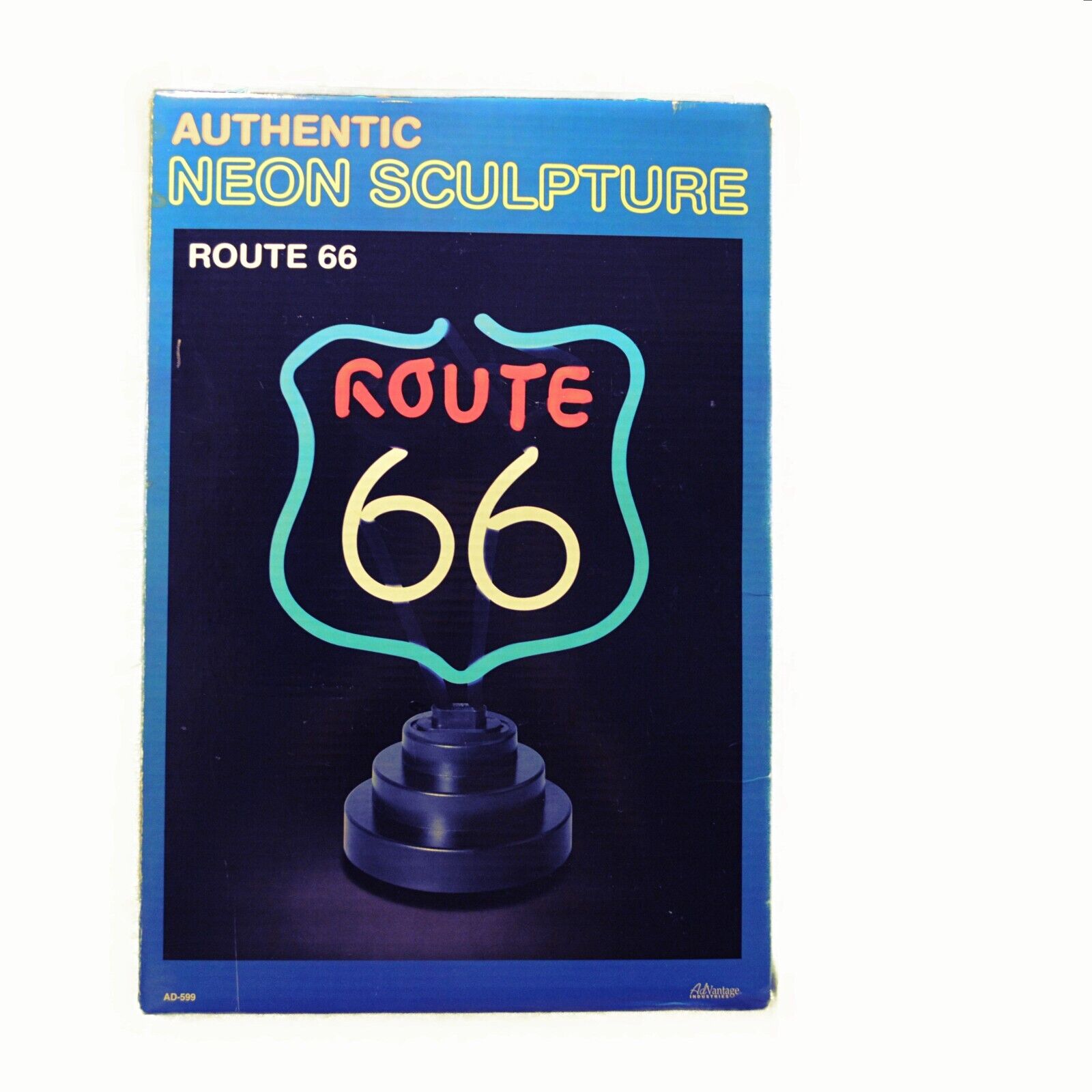 Authentic Neon Light Route 66 Sculpture, in Box, Nostalgia Time