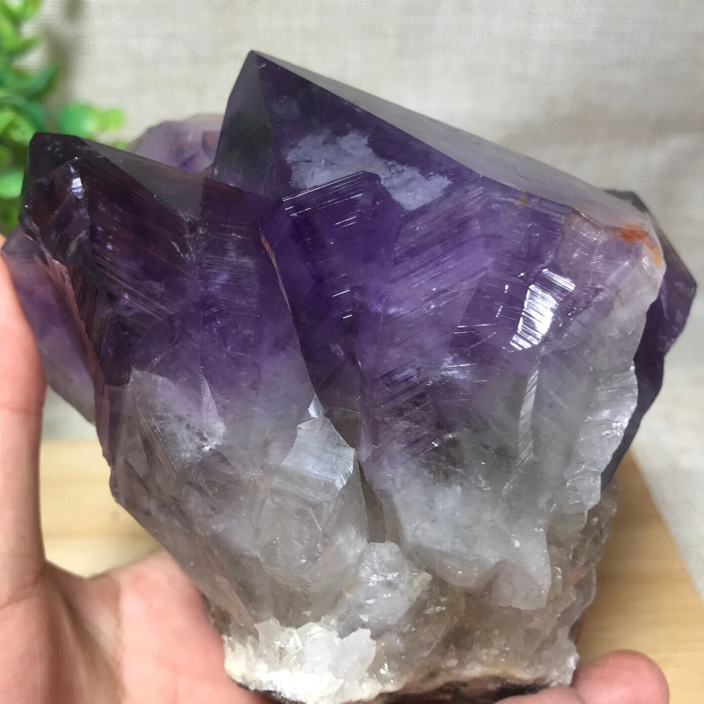 1020g Natural Rough Amethyst Quartz Crystal Points Mineral Specimen Reiki 09