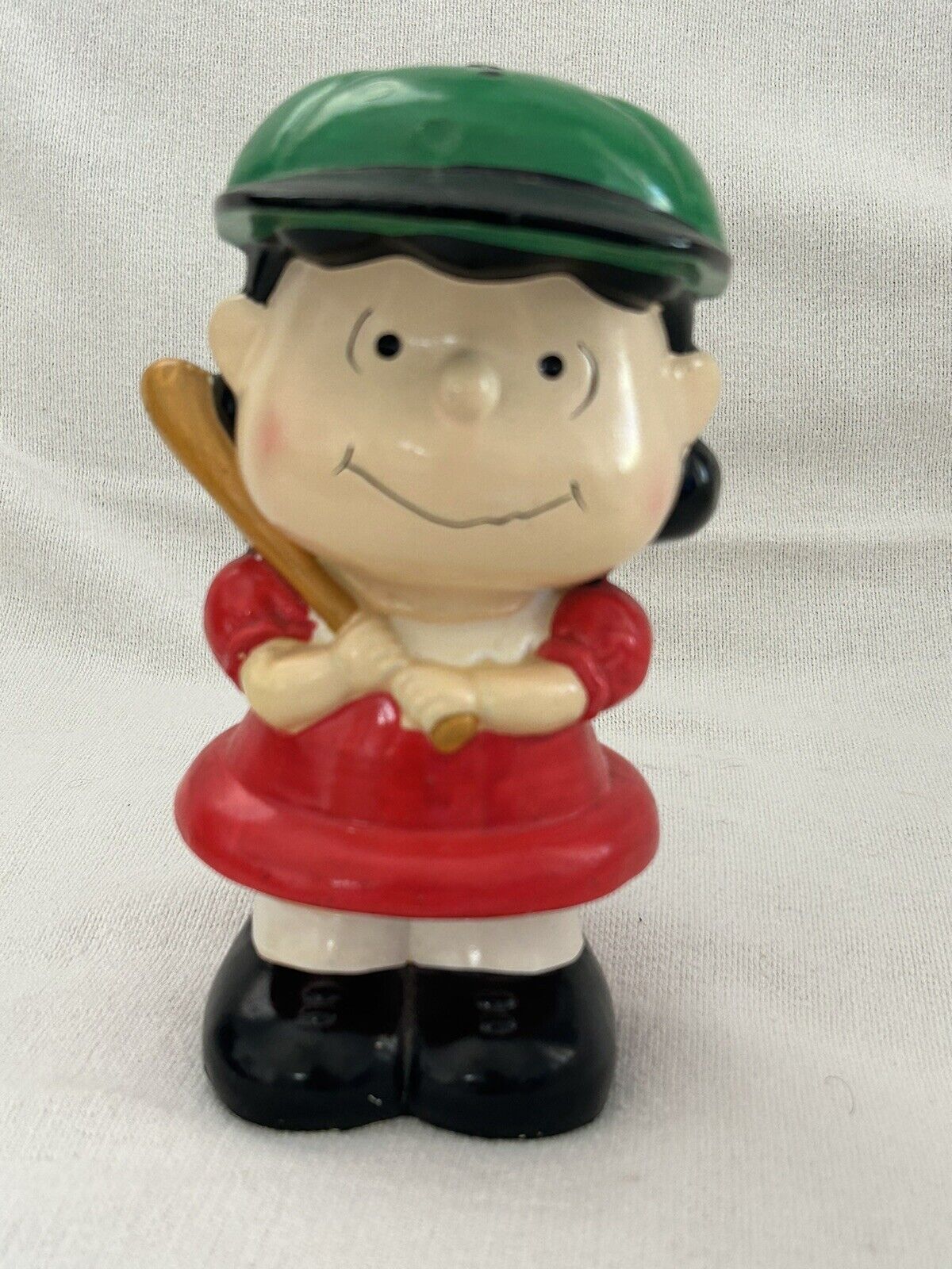 Vintage Peanuts Lucy Determined Baseball Ceramic Bank Pre-owned