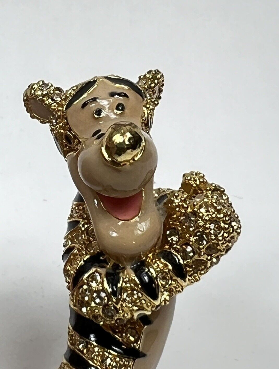 Arribas Brothers Disney Tigger Swarovski Jeweled Figurine Gold Nose RARE
