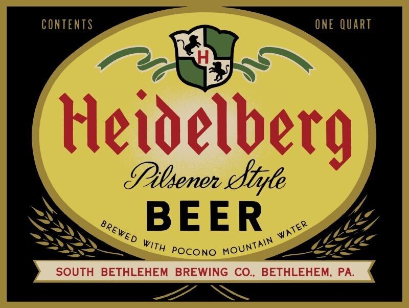 Heidelberg Pilsener Beer of Bethlehem, PA NEW METAL SIGN: 9x12\