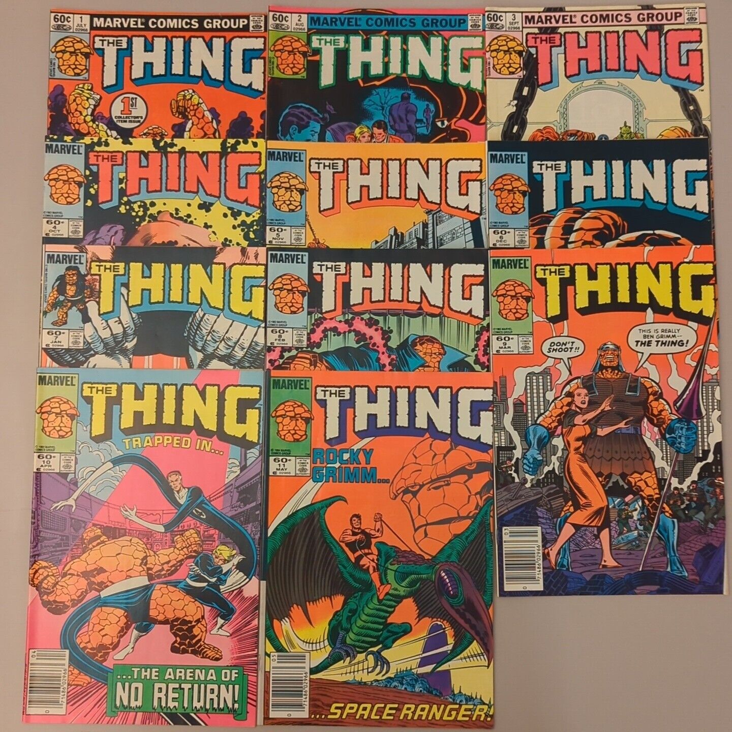 Lot Of 11 The Thing Marvel Comics #1-11