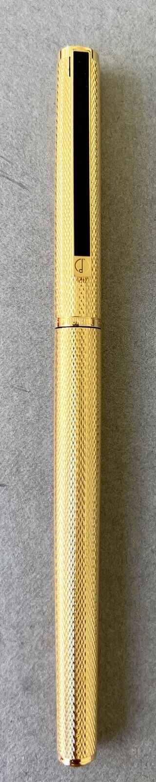 Dunhill Gemline Gold Plated Fountain Pen 14K Gold Nib, Germany