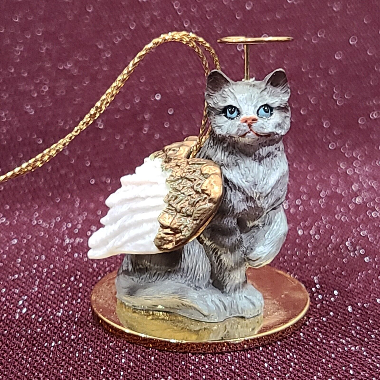 Shorthair Silver Tabby Cat Collectable Hanging Christmas Tiny Ones Ornament