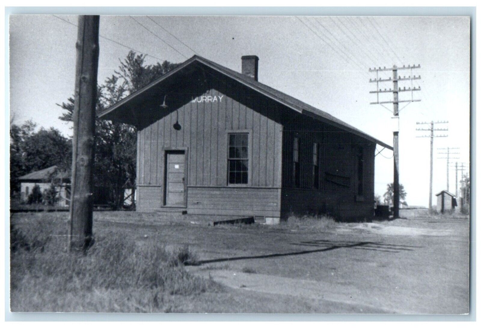 c1960\'s Murray Iowa IA Exterior Railroad Train Depot Station RPPC Photo Postcard