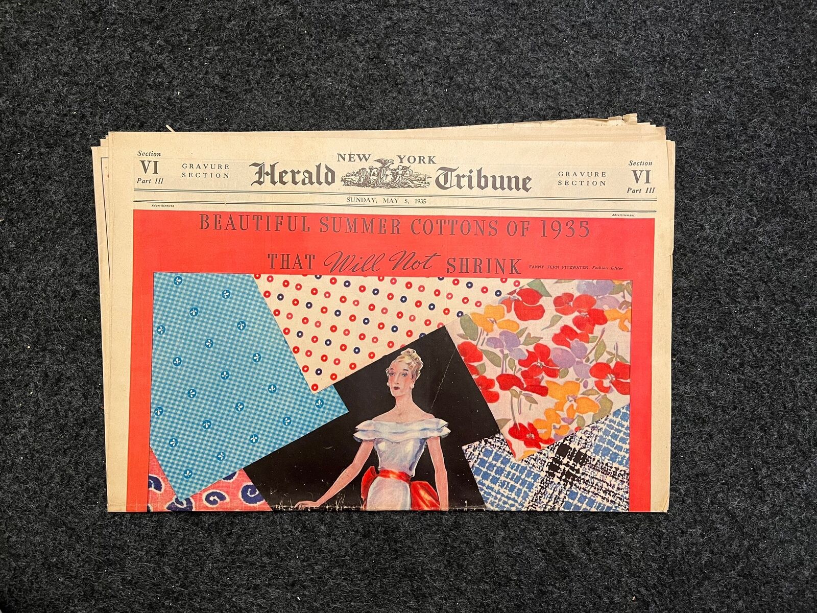 1935 Vintage New York Fashion Guide - Ladies Women Fashion Cotton Skirts - Shop
