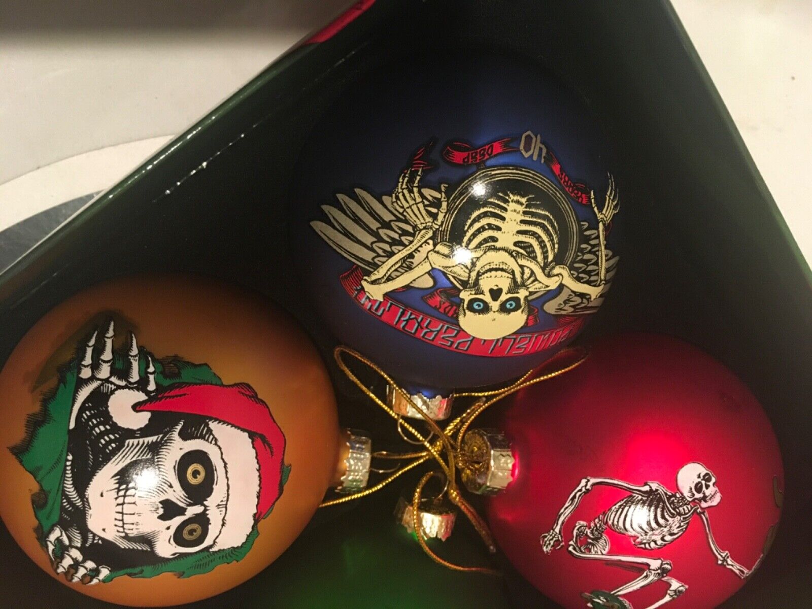 4- 2016 Powell Peralta Skateboard Christmas Ornaments. EXCELLENT CONDITION