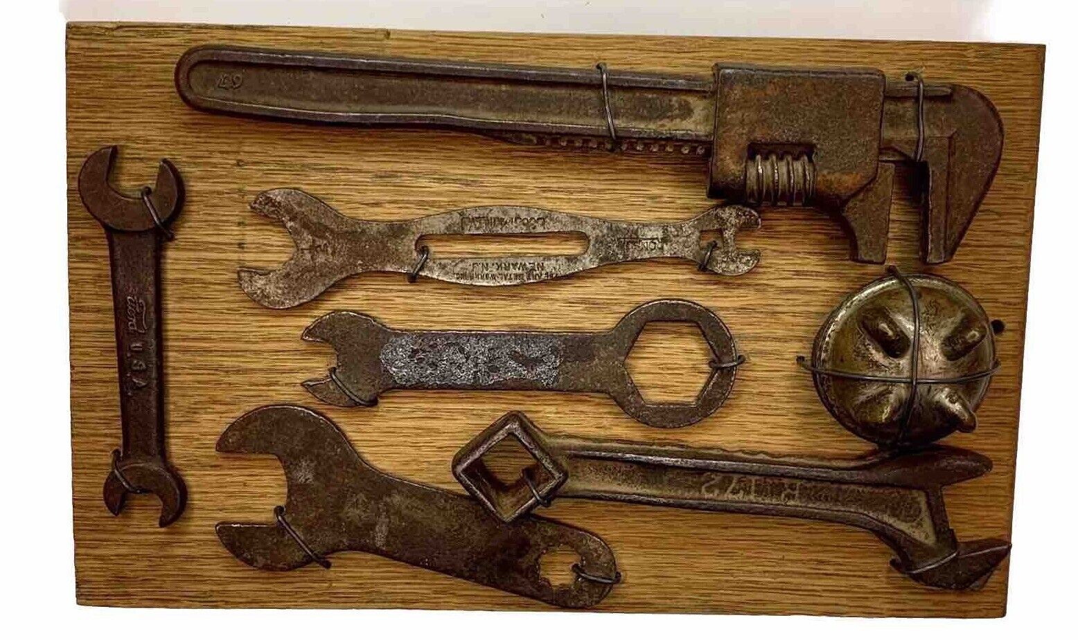 Vintage Tool Shop Wall Decor Rustic Ford Wrenches Art Auto Garage USA Mechanics
