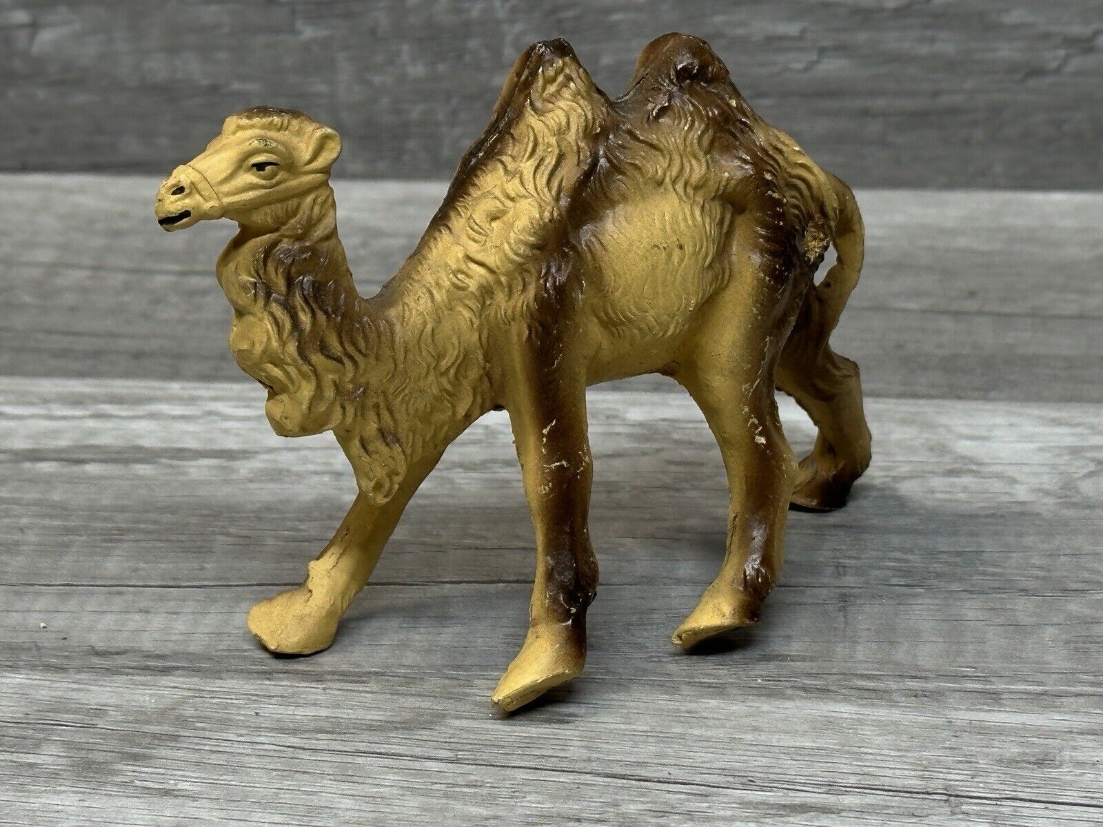 Vintage Nativity Standing Camel Chalkware Two Humps Italy (#2) E17