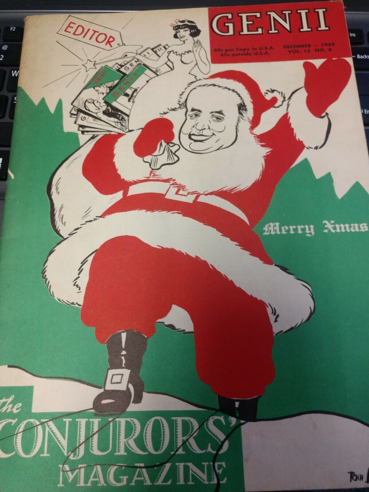 Vintage 1949 Genii Magazine Merry Xmas Issue Vol 13 No 4 