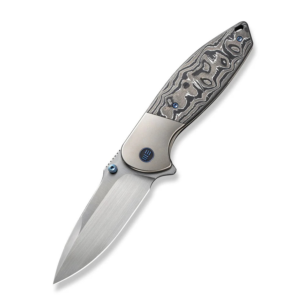 WE Knife Nitro OG 23035-3 Titanium Silver Carbon Fiber 20CV Steel Pocket Knives