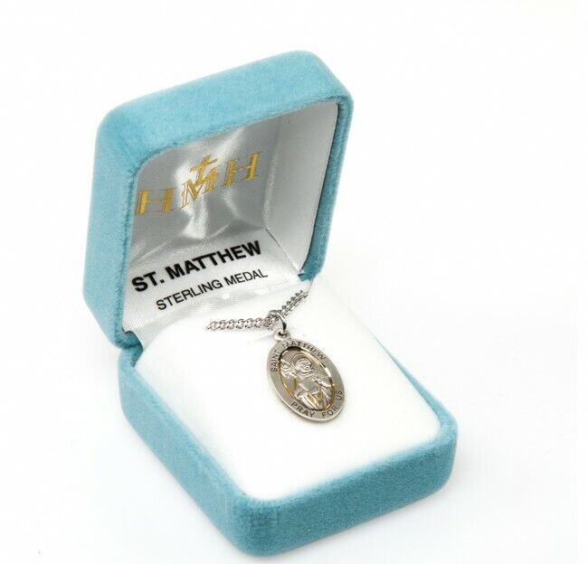 St. Matthew 24 Inch Sterling Silver Necklace