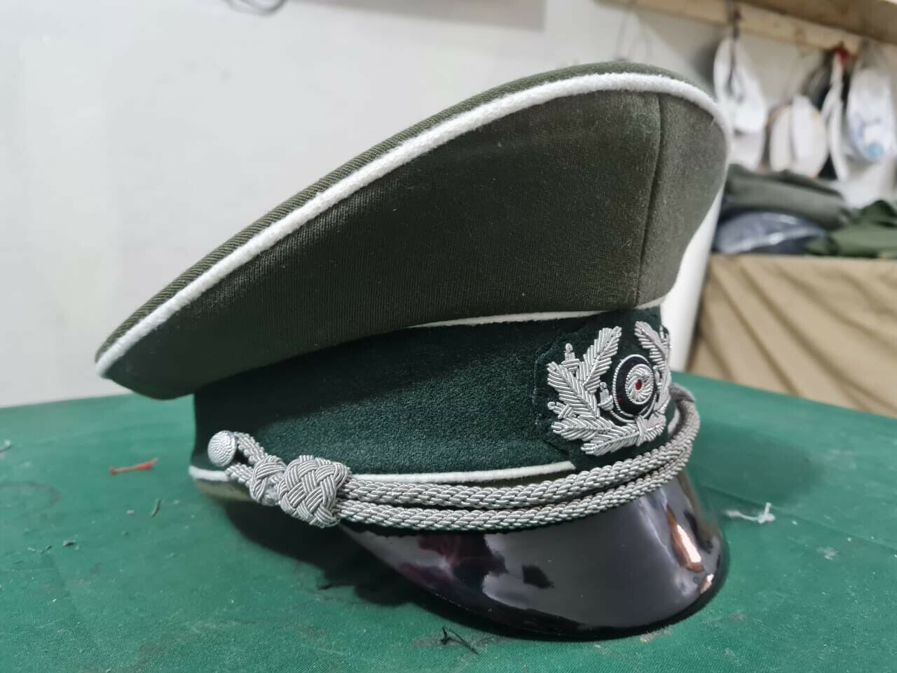 WW2 German Forrestry Army Military Generals Officers Wool Crusher Visor Hat Cap 