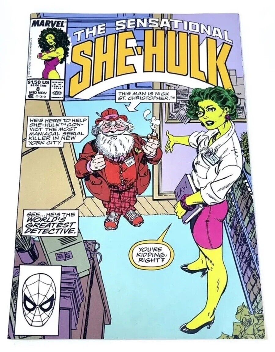 Vtg 80s Retro The Sensational She-Hulk Nov. 1989 Vol. #8 Marvel Comic Book