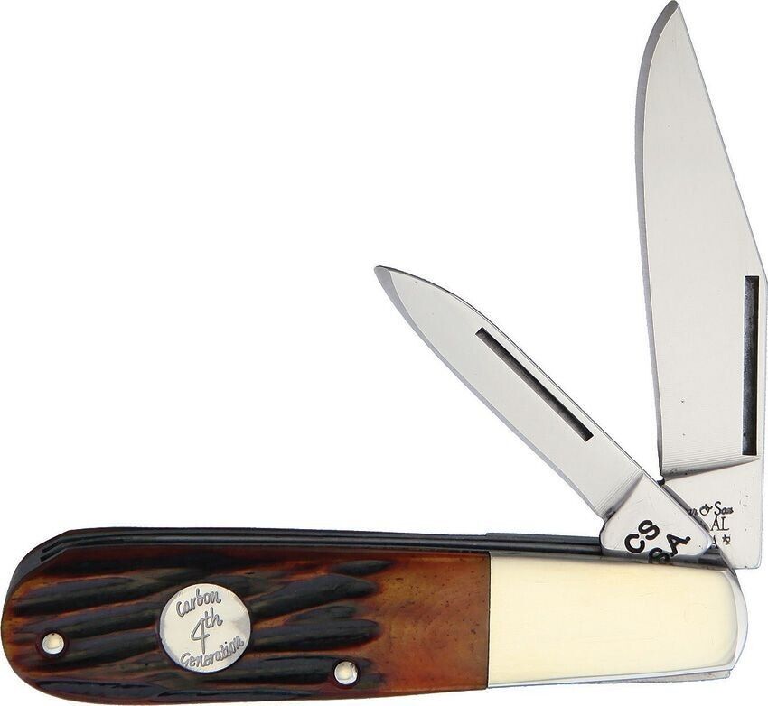 BEAR & SON KNIFE- BARLOW-4th Generation Series- BONE HANDLES - 1095 Carbon Steel