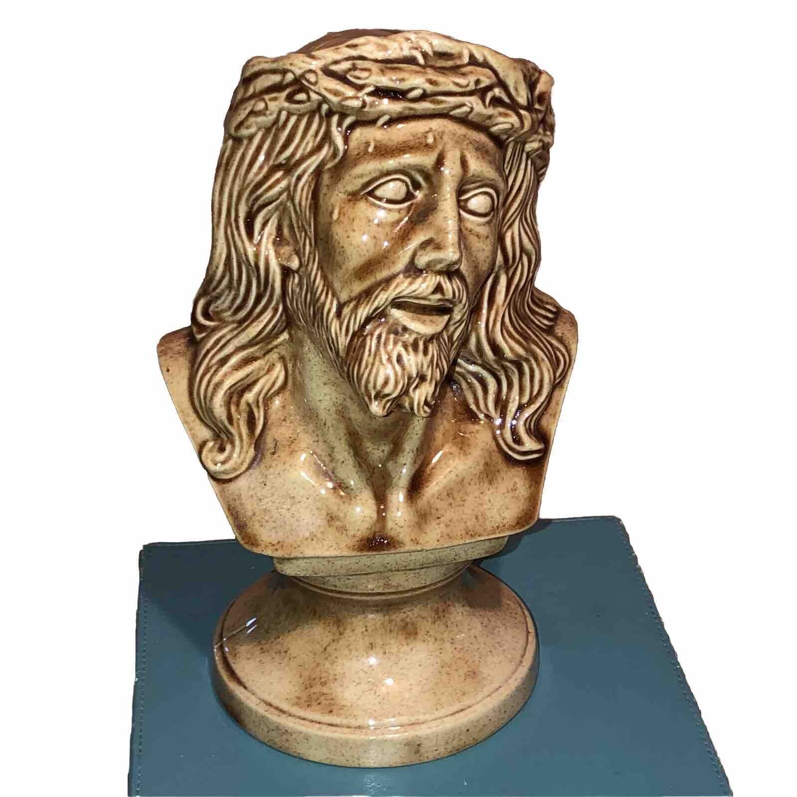 Vintage 9 Inch Tall Jesus Christ Bust Sculpture Figurine ￼ Hobbyist ￼