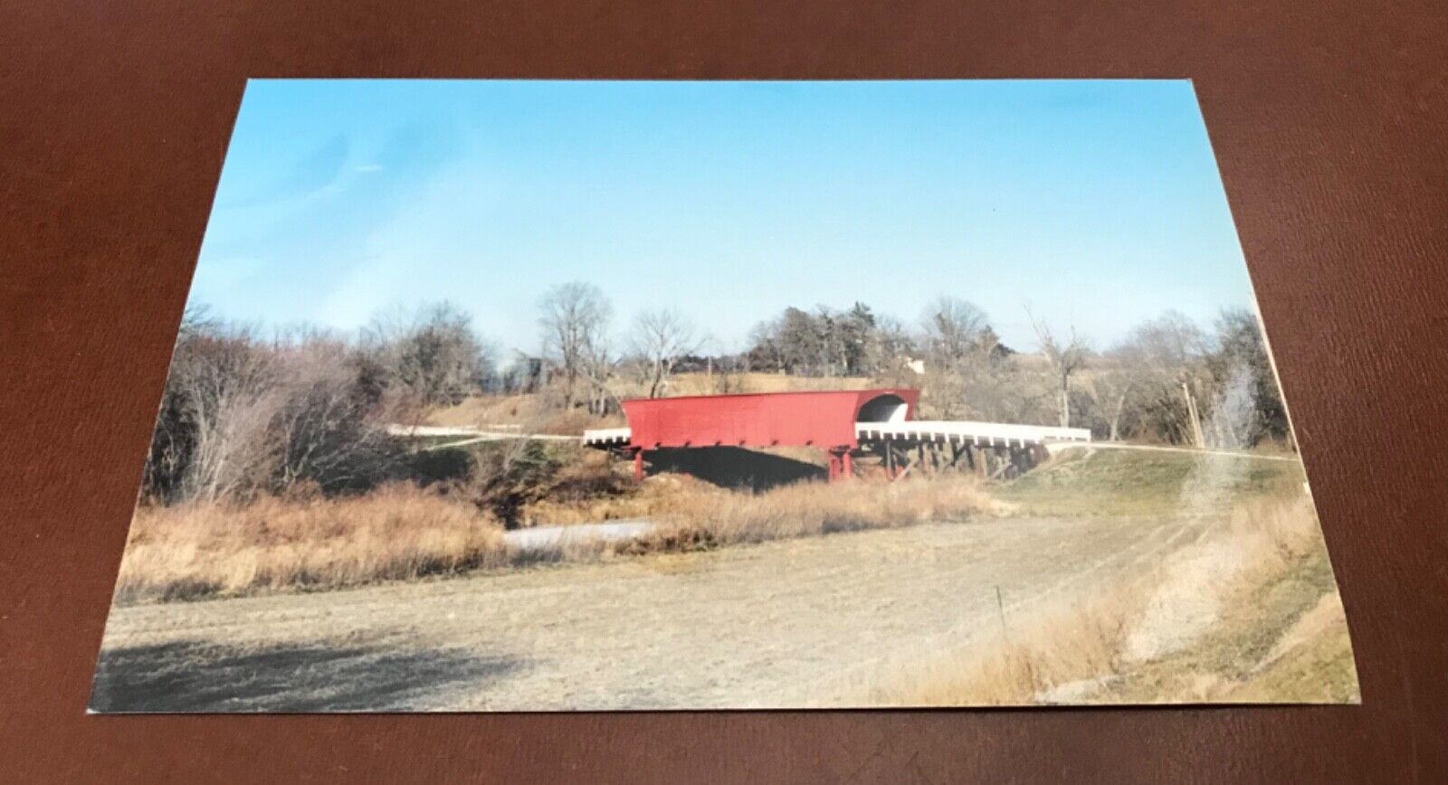 Actual Photograph..Roseman Bridge, Iowa..January 1, 2002..One-of-a-Kind