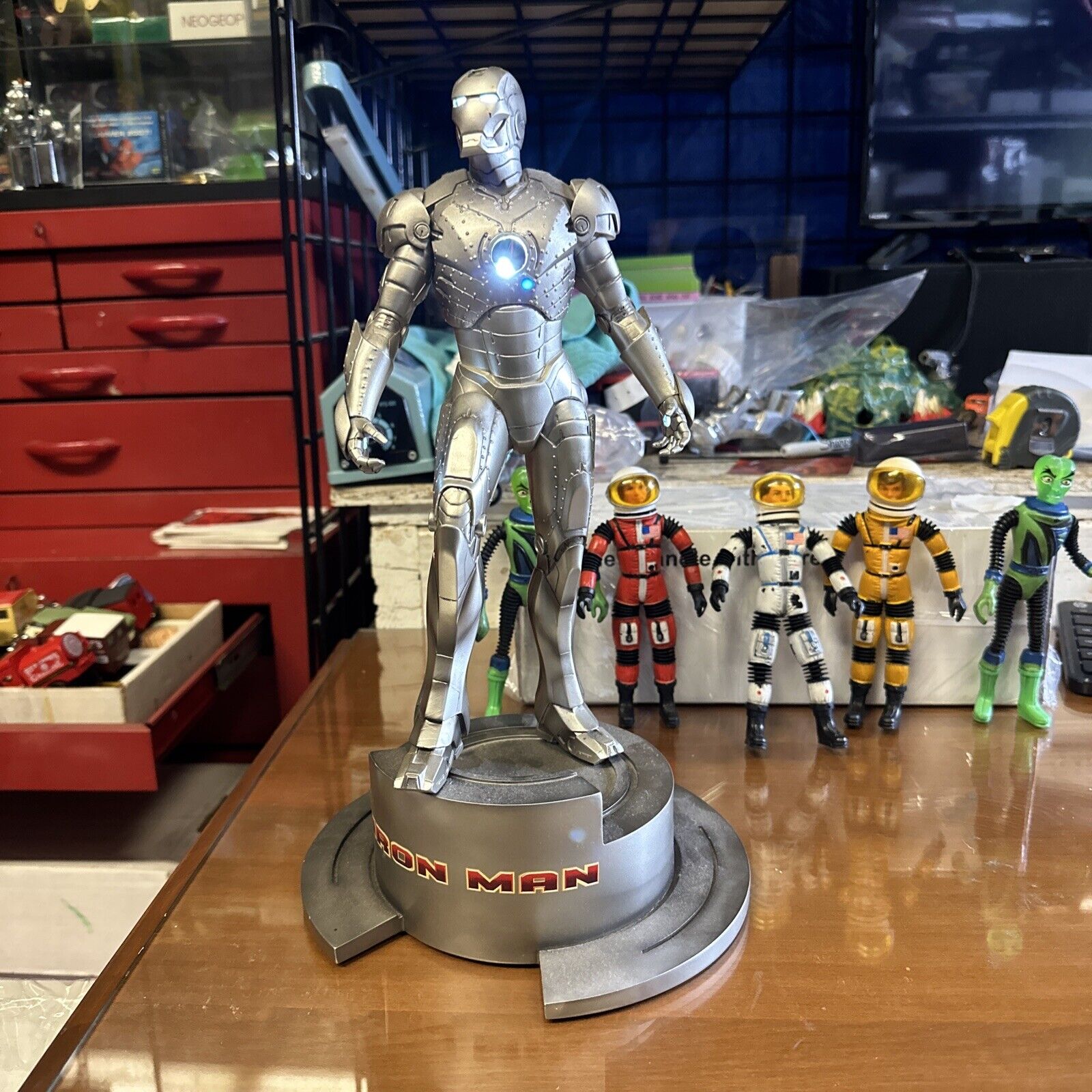 Marvel Iron Man Movie Silver Kotobukiya Fine Art Statue No Box No Chest Plate