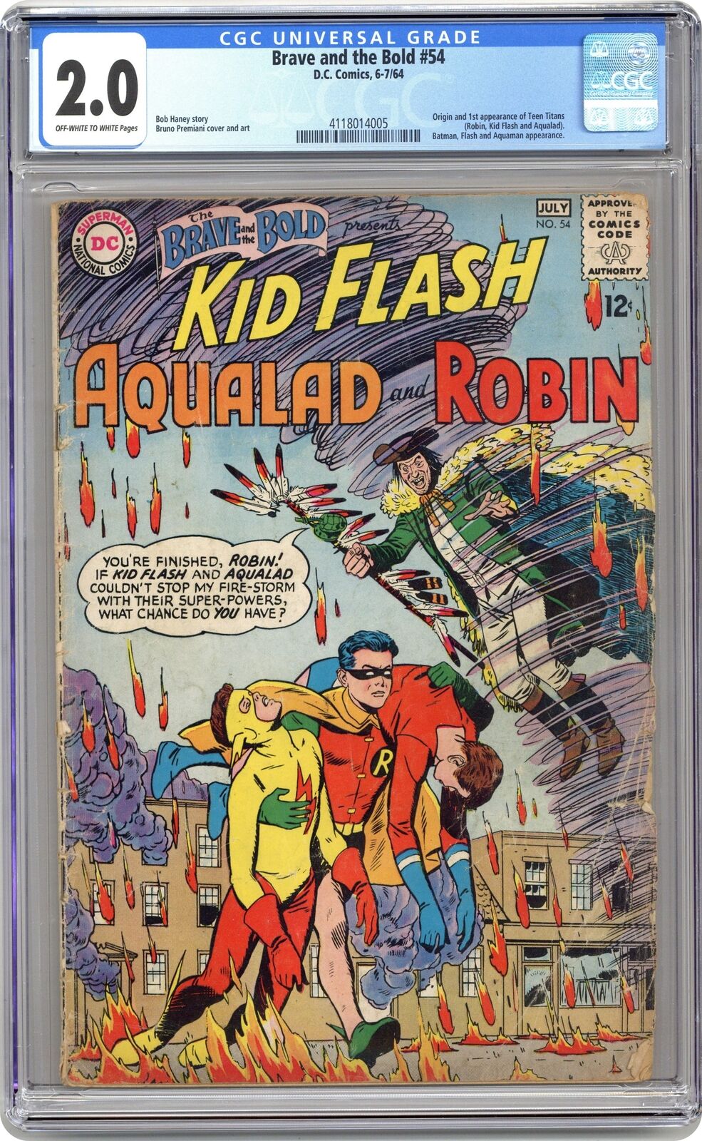 Brave and the Bold #54 CGC 2.0 1964 4118014005 1st app. and origin Teen Titans