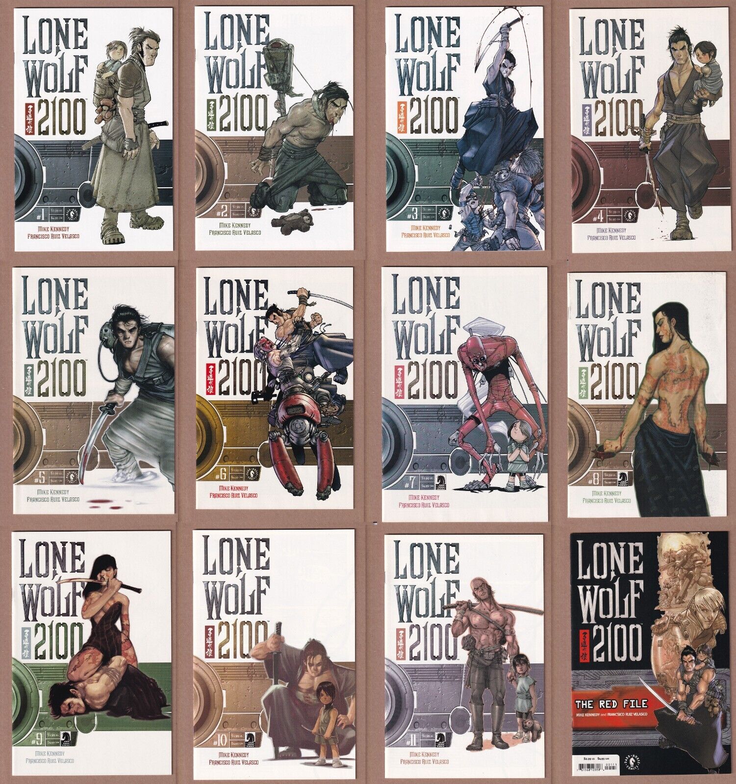 Lone Wolf 2100 1-11, Redfile (Dark Horse, Mike Kennedy, Francisco Velasco, 2002)