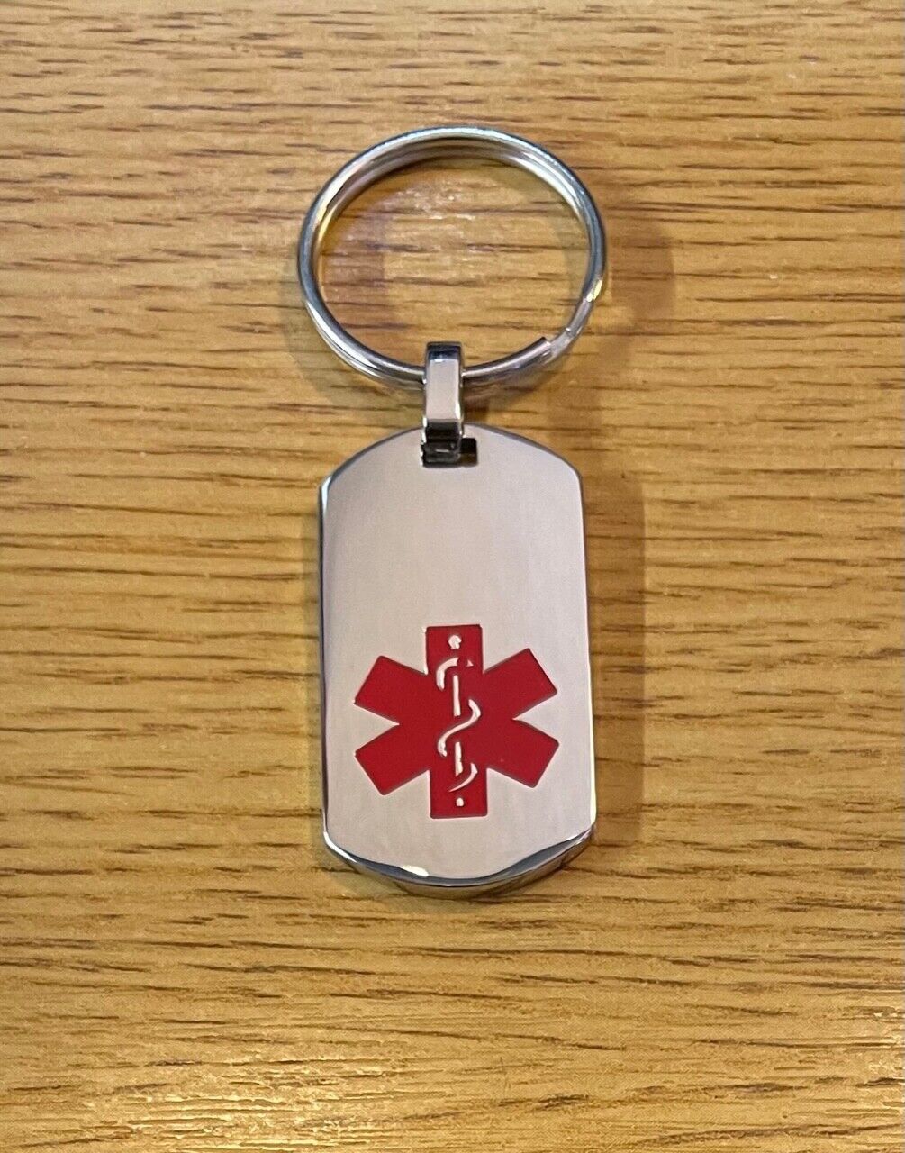 Medical Alert ID Keychain  - FREE ENGRAVING / WALLET CARD & SHIPPING-USA