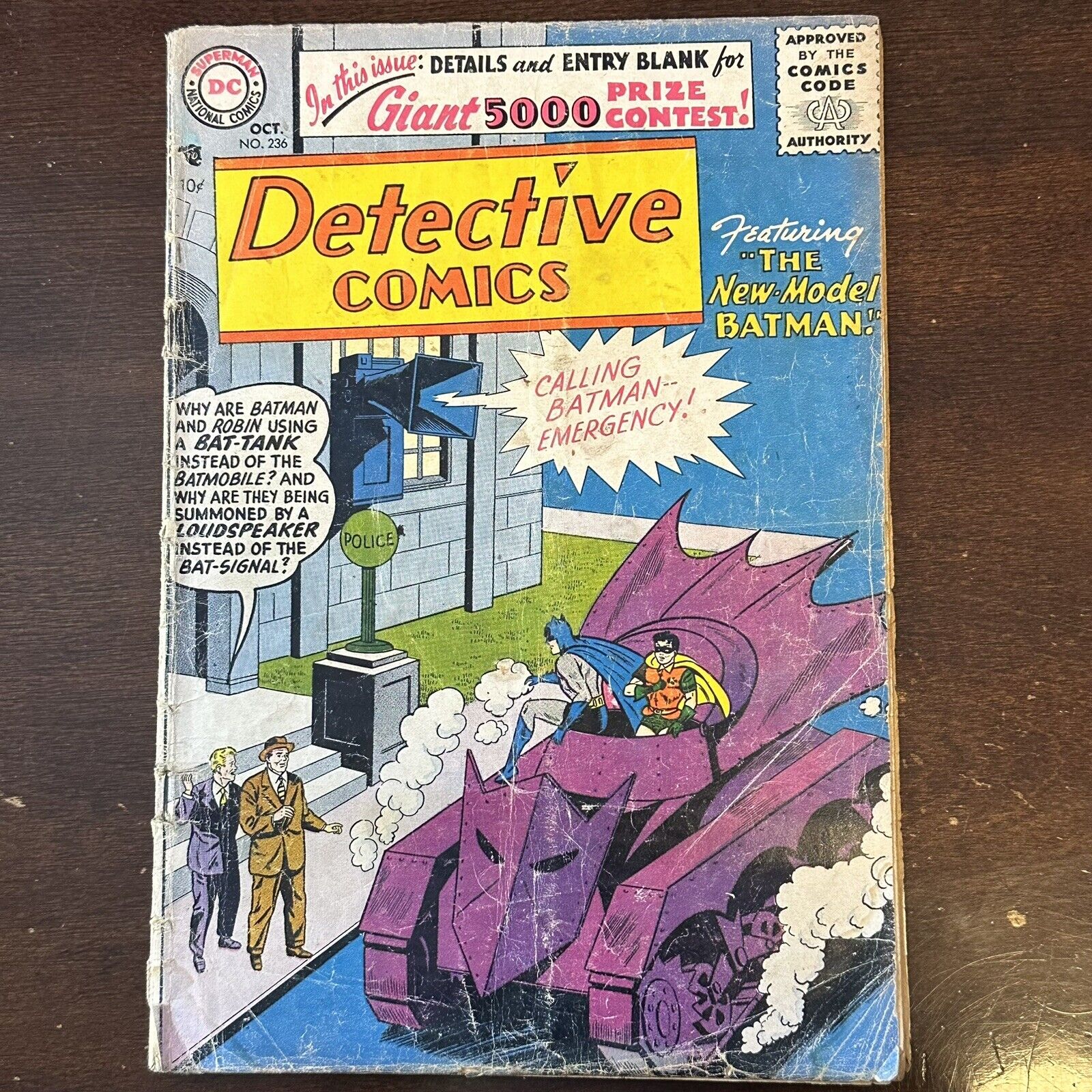 Detective Comics #236 (1956) - Batman and Robin 1st Bat Tank