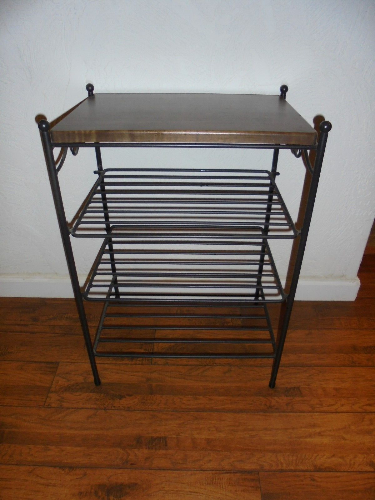 Longaberger Foundry Wrought Iron Shelf Side Table Rich Brown Includes Shipping