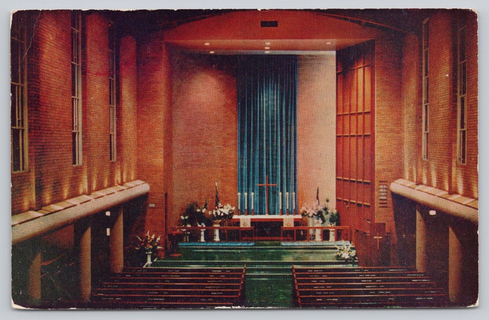 Postcard Interior of Emmaus Lutheran Church Denver CO