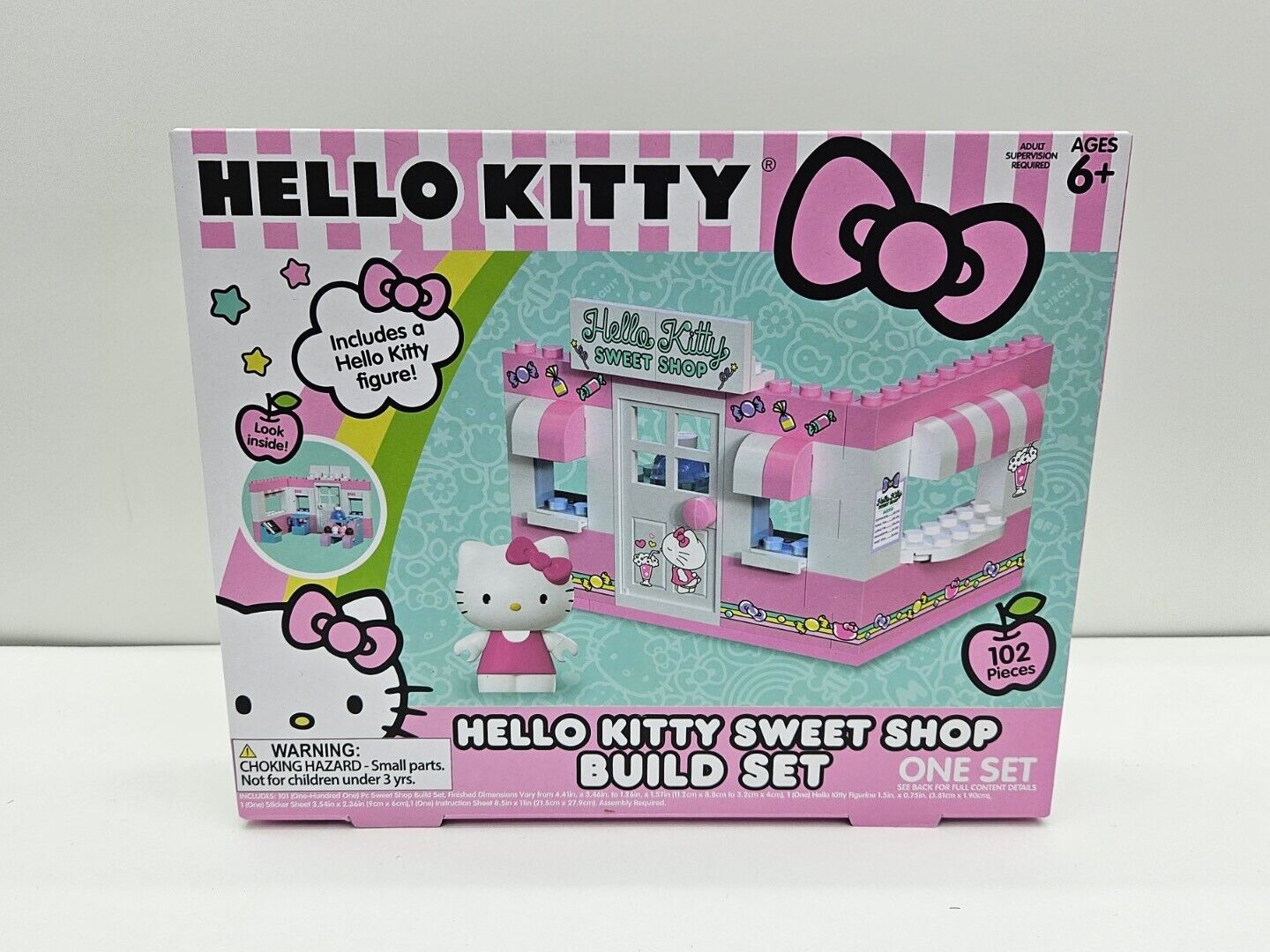 Hello Kitty Sweet Shop Build Set 102 Pieces Incldes Figure Sanrio NEW