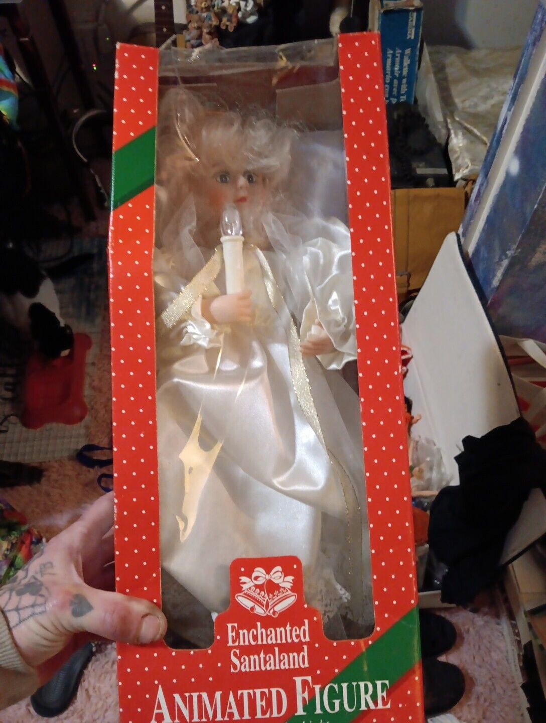 Pre-Owned Enchanted Santaland Animated Figure Angel Light and Motion