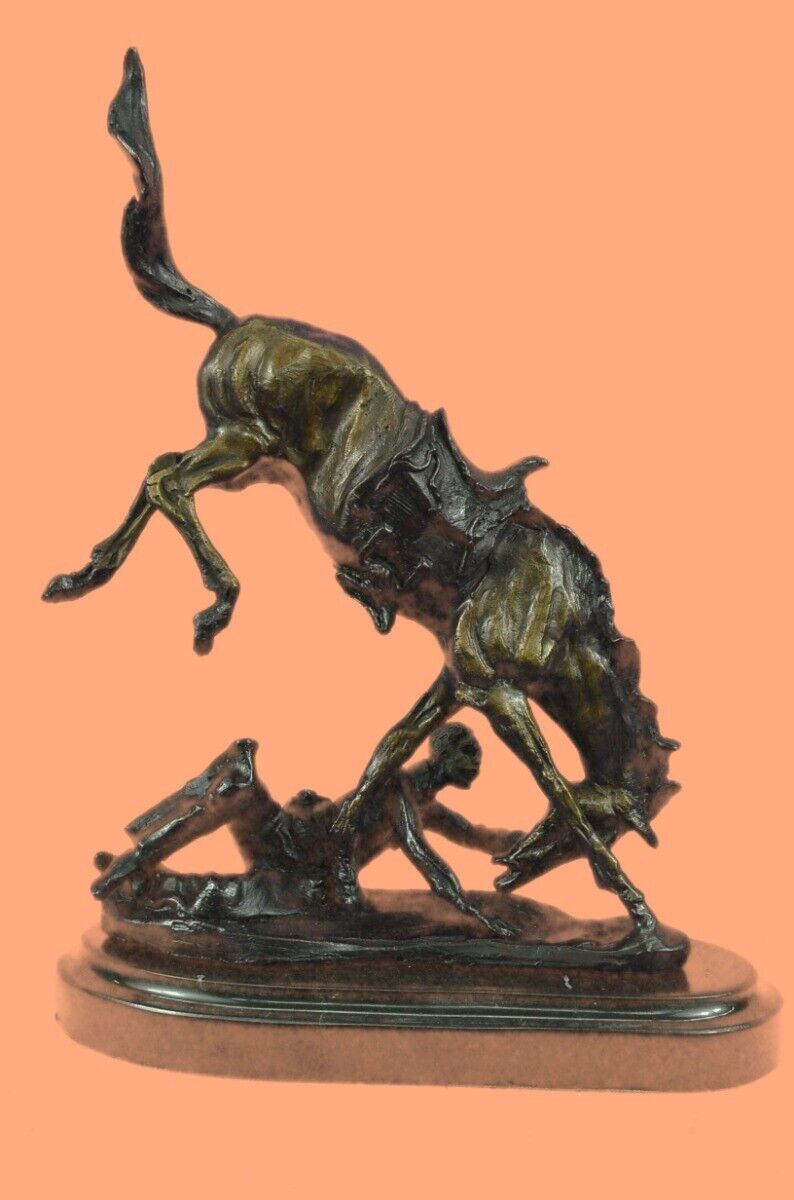 LEGENDS In BRONZE WICKED PONY by FREDERIC REMINGTON Marble Base Cowboy HORSE Art