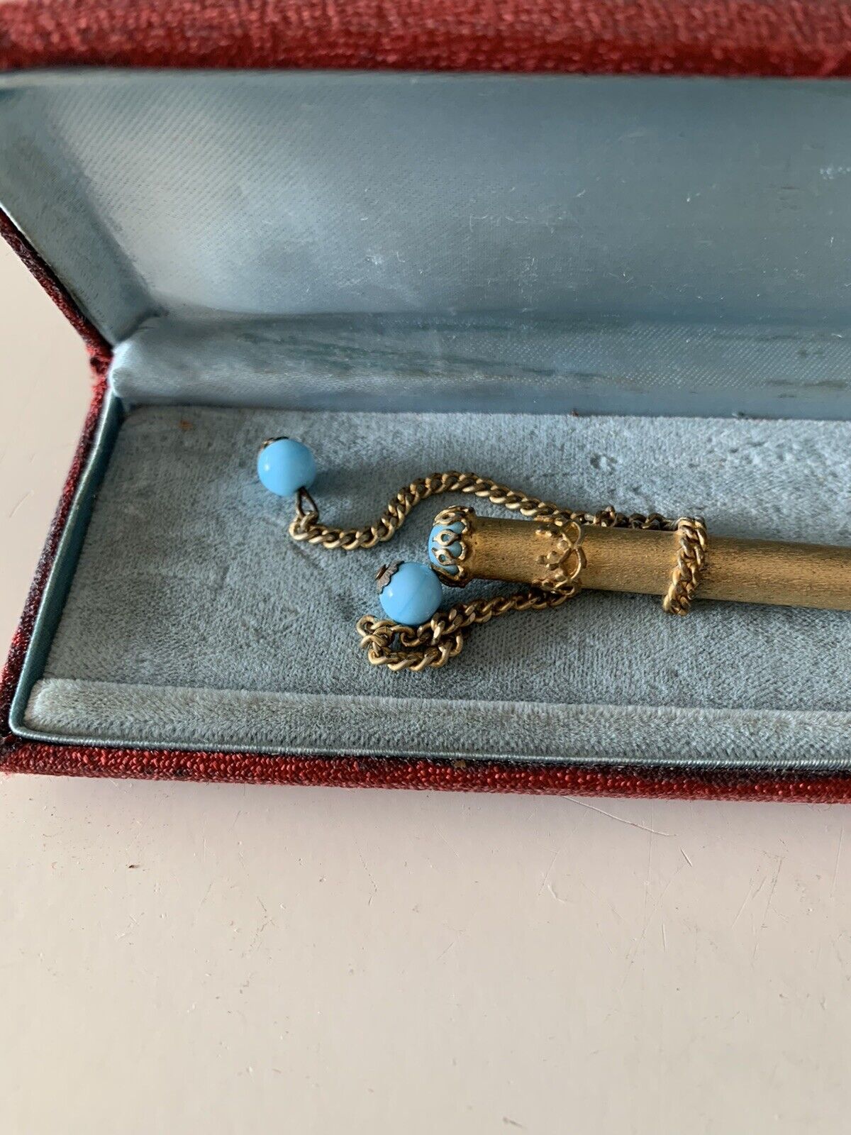 Stunning, Antique Pen Sphere Jewel With Turquoise Years 1920- 1940 Vintage