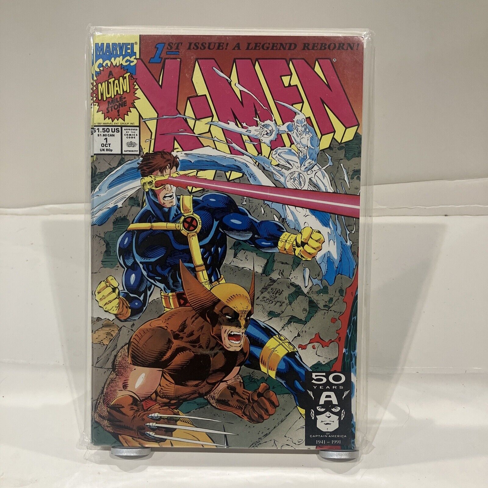 X-Men #1 Wolverine Cyclops Cover Jim Lee Marvel 1991