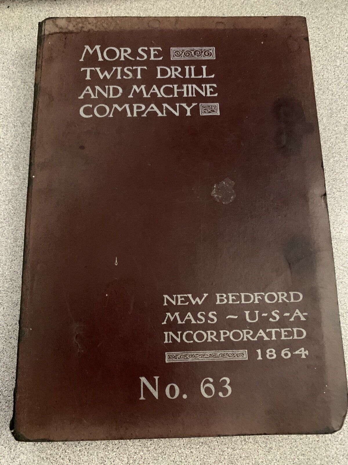 Morse Twist Drill & Machine Company 1920s Antique Tools Catalog 63 NewBedford MA